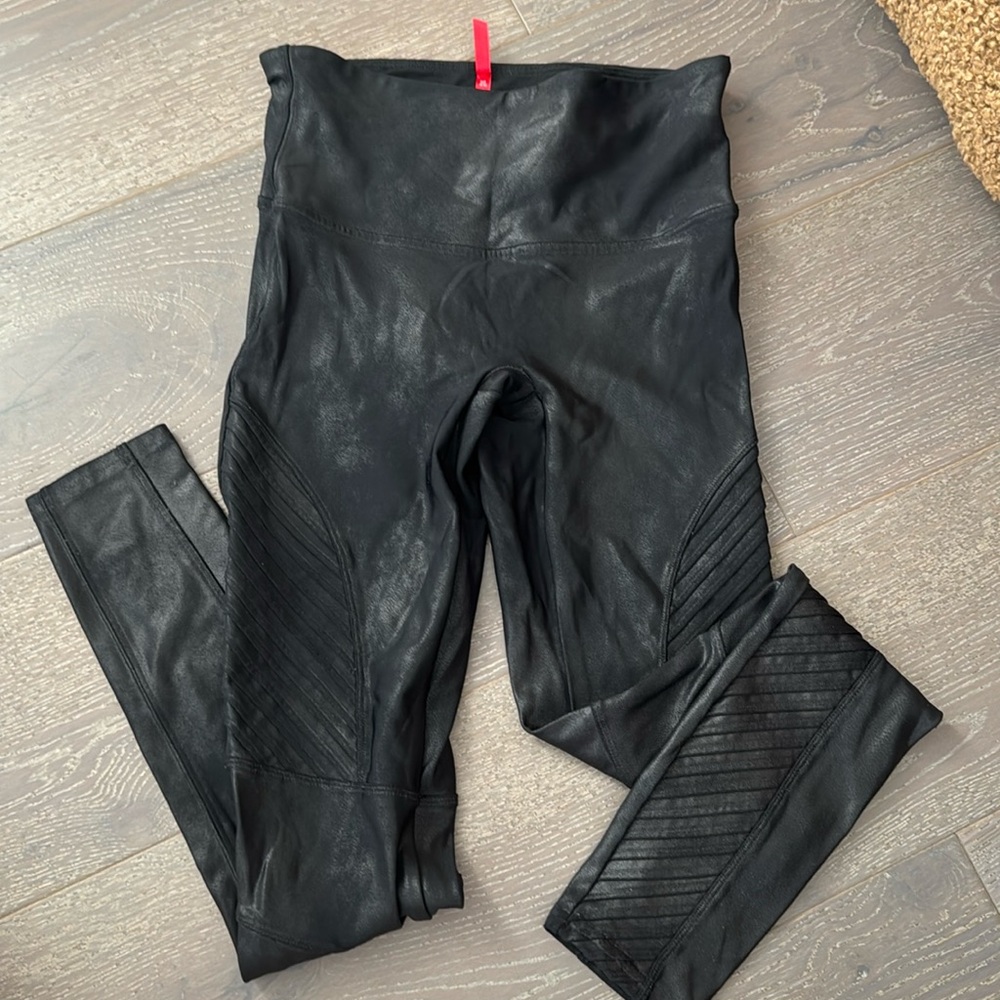 Spanx Moto Faux Leather Leggings